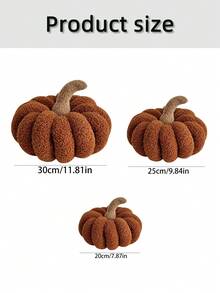 1 件手工针织南瓜装饰枕头，温馨感恩节氛围装饰枕头，创意装饰礼物，适合所有季节 - 棕色 - 查看 4
