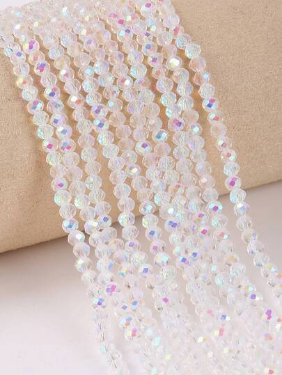 10 brins d'environ 1200 pièces de perles de verre cristal facetté de 4 mm pour bracelet, collier, boucles d'oreilles, accessoires de fabrication de bijoux pour femmes