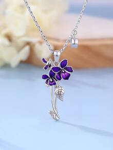 THINTIME 1 件女士蓝色树脂吊坠项链 - 彩色 - 查看 5