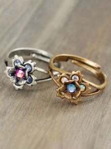 1pc Bohemian Geometric Hollow Toe Ring, Multicolor Copper Material, Minimalist & Fashionable For Women, Suitable For Beach Holiday And Daily Wear