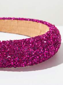 1 Peça Headband Largo de Estilo Coreano Barroco Exagerado com Cristal Colorido e Esponja, Adequado como Acessório de Festa para Meninas, Faixa de Cabelo, Diadema, Tiara