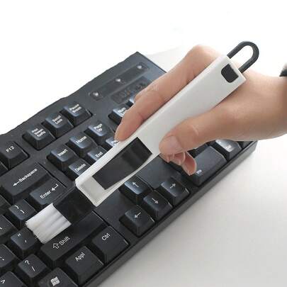 1 Multi-Functional 2-In-1 Keyboard Cleaning Brush & Anti-Static Eraser Tool - Compact And Portable Design, Ergonomic Handle, Suitable For Computer Keyboards, Car Interiors, Jewelry, Electronic Products And Household Cleaning - No Power Required, Office And Home Desktop Supplies, Jewelry Cleaner, Durable Structure, High-Quality Bristles, Essential For Technology Enthusiasts
