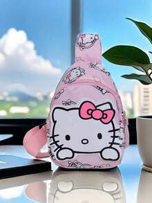 Sanrio 1 pieza Bolso de cintura con diseño de dibujos animados lindos de Sanrio, bolso de pecho portátil de moda, bolso cruzado de hombro versátil
