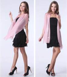 ™   Fashionable Soft Chiffon Scarfhalloween - 純色/霓虹綠 - 查看 8