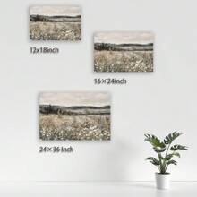 1 Pc Canvas Painting,Painting, Frame, Landscape, Meadow, Flowers, Mountains, Desk, Laptop, Plant,Wood Framed Painting (1) Thickness 2.5 Cm/ 1 Inch-Home Decoration For All Occasions,Ideal New Year, Valentine's Day,Thanksgiving,Easter,Christmas Gift,Room Decoration Aesthetic,Wall Decoration Art,Perfect Gift,Autumn And Winter Wall Decoration,Living Room Decoration, Bedroom Decoration, Kitchen Decoration, Entry Decoration, Bathroom Decoration, Direct Wall Painting, High Quality Wall Painting Poster,Modern Home Decoration Stretched And Framed Ready To Hang