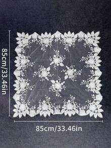1 chiếc khăn trải bàn thêu hoa 3D đính cườm tinh xảo, bán trong suốt, phong cách cung đình thanh lịch, lãng mạn châu Âu, chi tiết thêu tinh tế, thích hợp cho nhà bếp, phòng ăn, phòng khách, nhà cửa, tiệc tùng, khách sạn, nhà hàng, đám cưới, tiệc chiêu đãi, bữa tối, lễ kỷ niệm, trang trí bàn, quà tặng ngày lễ, có nhiều kích cỡ, hình chữ nhật. - trắng - Xem 11
