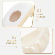 1pc/2pcs/4pcs Ceramic Dumpling Chopstick Rest, Elegant Chopstick Holder, Cutlery Rack, Suitable For Home, Restaurant, Kitchen And Party (White) - White - View 7