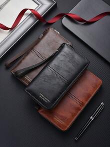 Men's Wallet, Fashionable Large Capacity Multi-Card Slot Casual Phone Pouch Coin Purse Handbag - Multicolor - View 2
