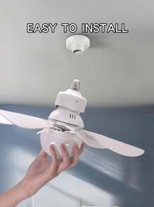 2pcs E27 Silent Ceiling Fan With Dimmable LED Light And Remote Control - Suitable For Bedroom, Kitchen, Living Room And Balcony