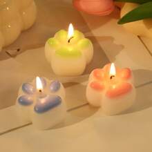 6pcs Cat Paw Shaped Candles, Creative Fragrance Candles Home Decor, Suitable For Gifts, National Day, Birthday Party, Valentine's Day, Back To School, Candlelight Dinner In Living Room, Bedroom, Bathroom