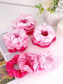 Pacote com 16 scrunchies de cetim para mulheres, mais macios que seda, ideais para o cabelo. Perfeitos para estilizar cabelos finos e grossos. Acessórios para cabelo, scrunchies e acessórios casuais para rabo de cavalo.