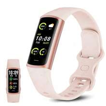 智能手表监测睡眠、心率、血压、多种锻炼模式、IP67 防水、步数、闹钟提醒、时尚、小巧轻便的女士手表