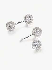 1 S925 Pure Silver Shiny Ball-Shaped Belly Button Piercing, White Diamond 4mm White Diamond 5mm White Diamond 6mmColored Diamond 4mm Colored Diamond 5mm Colored Diamond 6mm , Daily Wear, Suitable For Girls, The Best Gift For Girlfriends, Mothers Sisters - Single Belly Button Nail - View 6