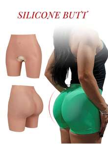 Crossdresser Silicone Open-Crotch Shaper Pants - Realistic Butt Lifter, Transgender Must-Have Silicone Butt Enhancer Pants - Open-Crotch Stretch Style, Exclusive Crossdresser Silicone Open-Crotch Elasticity Pants Realistic Skin Texture Elasticity Pants Enhancer Shaper Realistic Butt Pants For Transgender Crossdresser Indispensable - Apricot - View 2