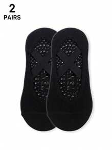 5 Pairs Of Women's Yoga Socks, Silicone Anti-Slip Dance Sports Socks, Indoor Pilates Floor Fitness Socks