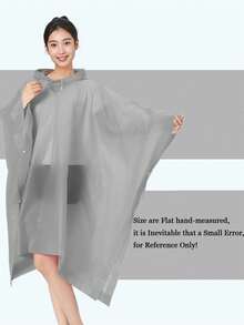 1PC Reusable Raincoats For Adults,Thickened Waterproof Rain Coat, Women Men Hooded Raincoat,Waterproof, Windproof, Quick-Dry, And Breathable,Travel Essentials,Rain Coat For Women,Sheer Poncho,School Supplies, EVA Ponchos Drawstring Hooded Raincoats For Men And Women Hooded Outdoor Motorcycles, Bicycles, Hiking, Fishing, And Mountaineering
