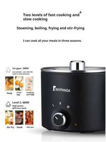 RAF 1-2 Person Multifunctional Electric Rice Cooker & Hot Pot, 1.8L Capacity, Non-Stick Coating, Dual Temperature Control, Ergonomic Handle, Suitable For Dorm And Office Cooking