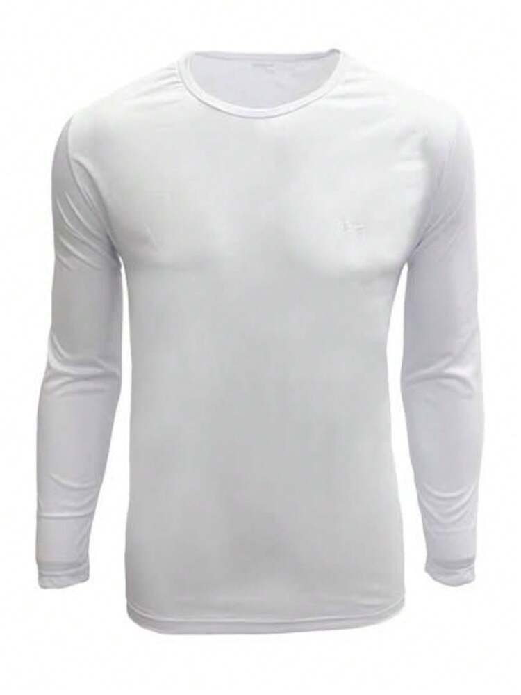 Thermal Shirt UV Protection 50+ Long Sleeve Second Skin Gym Training - 白色 - 查看 2