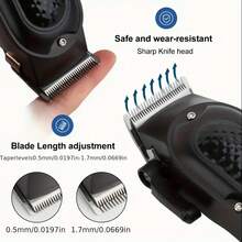 KEMEI KM-1071 Hair Salon Or Home Hair Clipper, Four Speed Adjustment, Carbon Steel Blade, USB Charging, Long-Lasting Battery Life - KM-1071 - View 7