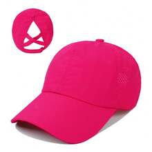 1pc Quick Drying Ponytail Baseball Cap, Sun Protection Cap, Women's Sports Cap, Camping Cap, Hiking Cap - Multicolor - View 14