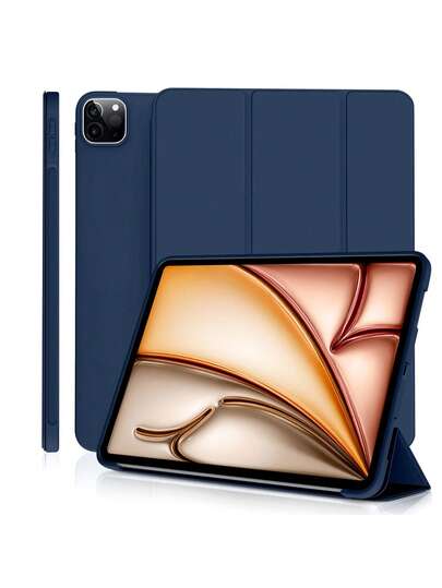 Tablet Protective Case, Suitable For 10, 11 (A16), 9th Gen 10.2 Inch And Other Models, Tri-Fold Stand, Soft Shell, Smart Sleep/Wake, Lightweight Shockproof, Navy Blue, Transparent Acrylic Protective Case For 7, 8, 9, 10.2 Inch