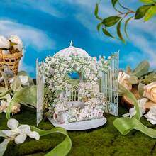 1pc White Rose & Lily 3D Pop-Up Greeting Card - 3D Floral Design, Spring Garden Scene, High-Quality Paper - Suitable For Wedding, Birthday, Anniversary, Get Well Wishes - Thoughtful Gift For Mother, Teacher, Grandma, Landscape Pattern, Delicate Craftsmanship, Birthday Wishes, Special Occasions - Multicolor - View 4