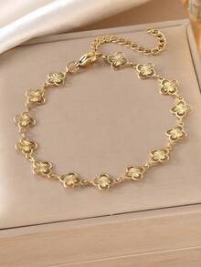 1 chiếc vòng tay phong cách Bohemian dành cho nữ, vòng tay bằng thép không gỉ, thiết kế tối giản, nhẹ và thanh lịch, thích hợp để đeo hàng ngày và tụ tập, là món quà trang sức lý tưởng cho các bé gái và quà tặng người yêu, trở lại trường, quà tặng cho mẹ, Halloween, những vật dụng cần thiết cho bãi biển - Vàng - Xem 2