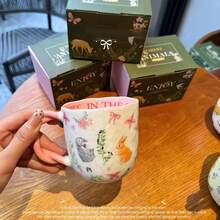 花园动物马克杯 - 陶瓷咖啡杯和茶杯，适用于热饮/冷饮 | 非常适合家庭、家庭聚会、餐厅、办公室和学校 | 理想的节日礼物、生日礼物和返校礼物 - 彩色 - 查看 15