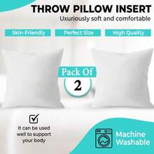 12 X 20 Throw Pillow Insert - Pack Of 2 , Down Alternative Pillow Inserts For Decorative Pillow Covers, Throw Pillows For Bed, Couch Pillows For Living Room (12x20 Inch (Pack Of 2)) - 12x20 英吋(2 件裝) - 查看 6