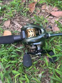 1 件重型诱饵式渔线轮 - 最大阻力 20 磅，齿轮比 7.2:1，耐用铝和不锈钢结构，适用于咸水和淡水钓鱼，绿色，是大鱼和经验丰富的垂钓者的理想选择 - 彩色 - 查看 6