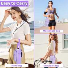 1 PIEZA Bolsa portátil para botella de agua, con bolsa para teléfono, compatible con botella de agua /Maeky de 40 onzas (aproximadamente 1134.0 ml), bolsa con asa, correa para el hombro ajustable, compatible con accesorios de la taza