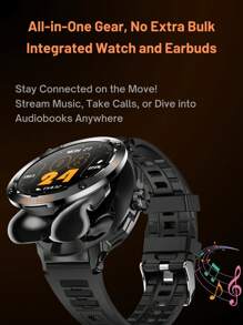 EFFEOKKI EFFEOKKI Sport Smartwatch With Earphones - 1.46" Round Screen, Zinc Alloy Bezel, NFC, Wireless Calling, Multiple Sport & Fitness Modes, Great Gift For IPhone & Android Phone Users