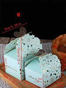 10 件粉色蓝色烫金镂空蝴蝶糖果纸盒派对烘焙包装盒，婚礼/派对纪念品礼品包装盒蝴蝶花镂空风格迷你礼品盒家庭节日派对礼品包装用品，家庭朋友节日派对礼品用品 - 彩色 - 查看 6