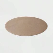 15" Round Placemat, Crafted From Faux Leather, This Round Shape Features A Pebble Texture Finish In A Solid Hue That Easily Coordinates With Your Home Decor - 棕色 - 查看 3