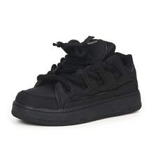 Vintage Couple Bread Shoes Versatile Unisex Skate Shoes Casual - 黑色 - 查看 2