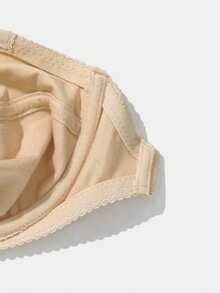 Women Beige Plus Size Unlined Underwire Bra Strapless Backless Invisible Underwear - Beige - View 7