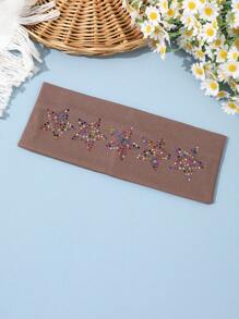 Bandă de păr pentru femei, bandă de transpirație, 1 buc., decor cu stras, culoare solidă, bandă de păr, bandă sport cu stele strălucitoare, accesorii de păr, bandă de păr la modă