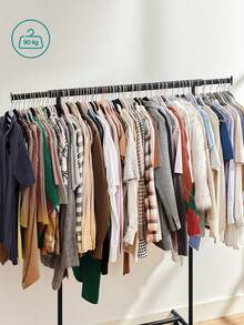 Clothes Rack On Wheels, Heavy Duty Clothes Rail, With Extendable Hanging Rail, 90 Kg Load Capacity, Easy Assembly, Portable, Black - Black - View 2