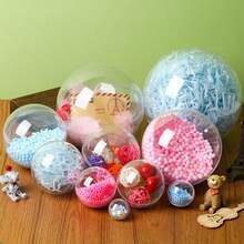 20 Large Plastic Transparent Balls, Candy Display Balls, Available In Various Sizes, Creative Decorative Balls, Decorative Hanging Balls, Suitable For Holiday Decoration, Weddings, Parties, Christmas, Etc - Multicolor - View 4