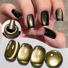 Mtssii 7ml 黑色天鹅绒猫磁性凝胶指甲油闪亮闪光朋克风格美甲漆半永久性可去除 UV LED 指甲油 - 彩色 - 查看 6