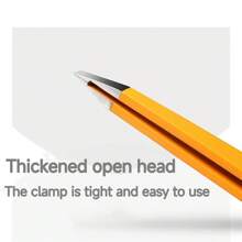 High Precision Ultra-Thin Flat-Tip Blackhead, Eyebrow & Eyelash Clip, Stainless Steel Eyebrow & Eyelash Tweezers, Eyebrow Hair Removal Tool, Eyebrow Grooming Essential Beauty Tool