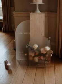 1pc 11.8"X15.7"/15.7"X21.7" Frosted Blank Acrylic For DIY Wedding Directional Sign, Wedding Signage, Birthday, Engagement Party Display Board, Party Display Board