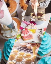 100pcs/ 200pcs, Disposable PP Piping Bag, Durable Plastic Frosting Bag For Kitchen And Dining Room, Christmas Surprise For Dessert Lovers