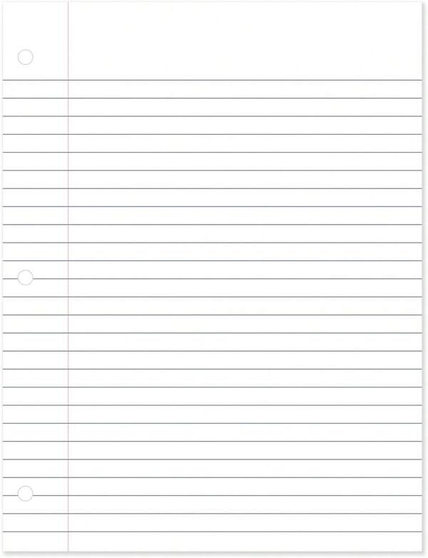 Mead Loose Leaf Paper, Wide Ruled Filler Notebook Paper, 8" X 10-1/2", 200 Sheets, Fits 3-Ring Binder (15200)