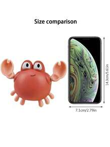 1 件螃蟹洗澡玩具婴儿玩具游泳漂浮玩具可爱小螃蟹发条洗澡玩具幼儿玩具适合送给孩子的生日礼物，表情随机，洗澡玩具，婴儿玩具，婴儿洗澡玩具