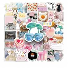 Bộ 50 miếng dán hoạt hình dễ thương, phong cách Kawaii ngọt ngào, hình dán vui nhộn, hình dán Y2K, hình dán vinyl chống thấm nước, thích hợp dán lên phong bì, bình nước, máy tính, laptop, điện thoại, hành lý, sổ tay, tủ lạnh, v.v. - F - Xem 8