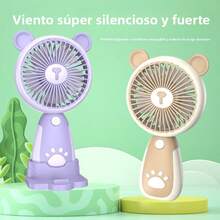 Mini Ventilador Portátil Recargable USB 500mAh - 3 Velocidades, Silencioso, Ligero para Viajes, Oficina y Exteriores,Púrpura - Morado - Ver 8