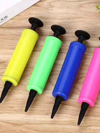 1/3/5 pezzi, Pompa portatile per palloncini - Gonfiatore manuale per palloncini in lattice e metallici, gonfiaggio rapido per feste, matrimoni e compleanni, soffiatore in plastica durevole (colore casuale). Disponibili due stili/colori gialli diversi. Verranno spediti in modo casuale.