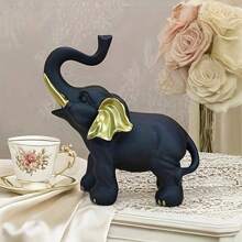 1 Peça Estatueta de Elefante da Sorte Feng Shui, Decoração de Elefante para Casa, Pequena Decoração Doméstica, Decoração de Elefante da Riqueza