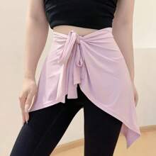 Multifunctional UV Protection Sunshade One-Piece Chiffon Tie Shawl, Fashionable Yoga Sports Anti-Flashing Skirt Butt Curtain